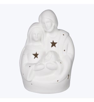 Ceramic Nativity with LED Light