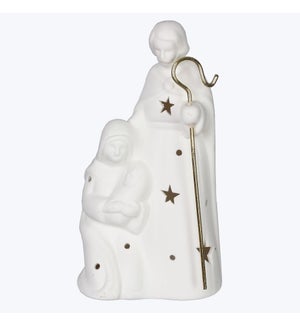 Ceramic Nativity Tabletop LED