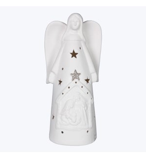 Ceramic Christmas Angel with LED Light