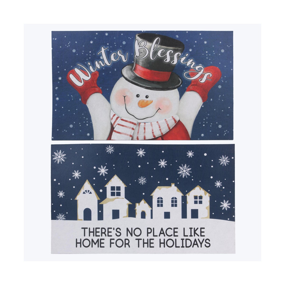Rubber Christmas Mat 2 Ast