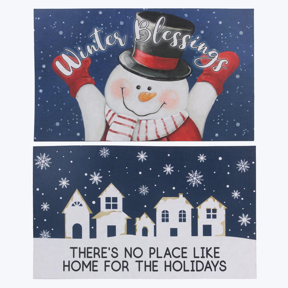 Rubber Christmas Mat 2 Ast