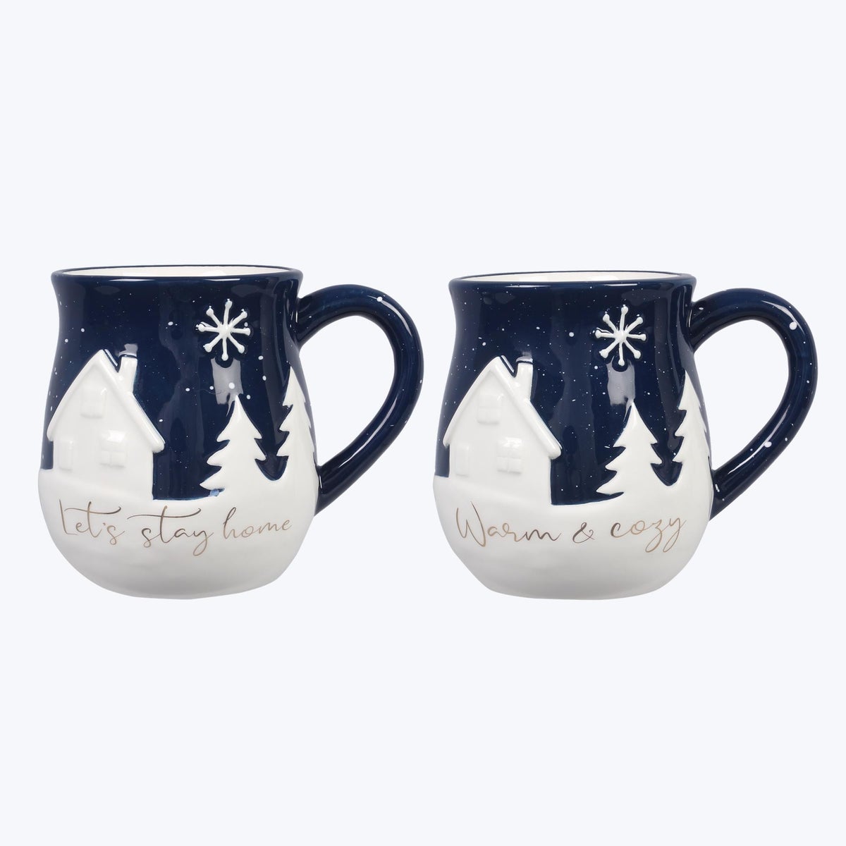 Ceramic Winter Solstice 18oz Mug, 2 assorted