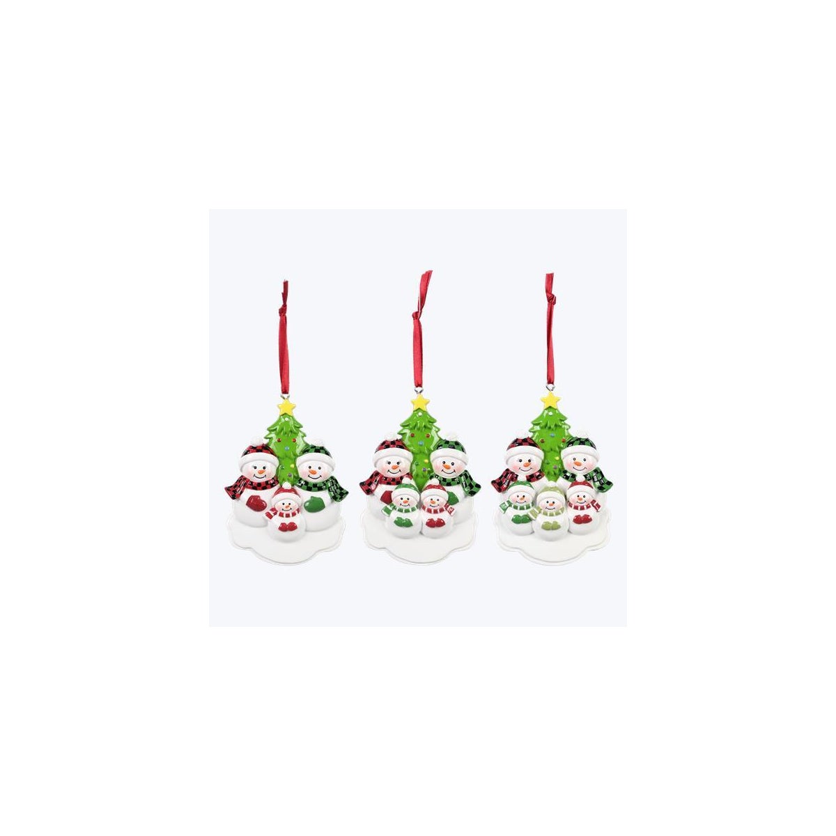 Resin Ornaments - Snow Family, 3 Ast