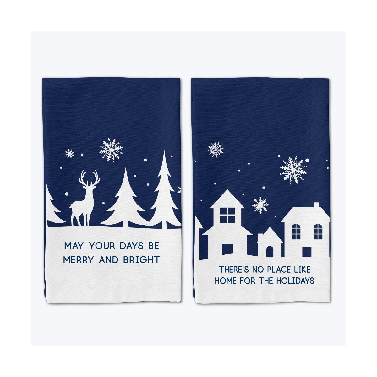 Cotton Christmas Midnight Kitchen Towel, 2 Ast