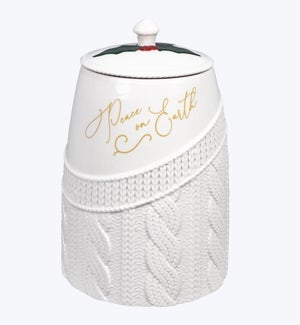 Wintergreen Christmas Ceramic Treat Jar