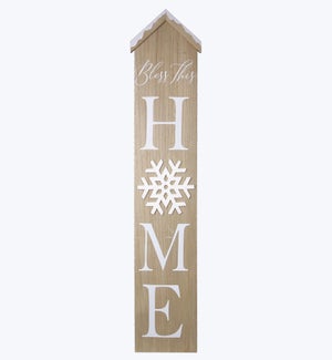 Wood Frosty Winter Wall Sign/Door Leaner