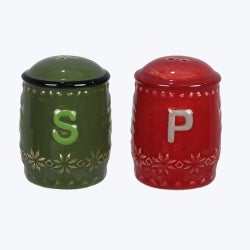 Ceramic Woodland Lodge Salt and Pepper Set of 2, S/P