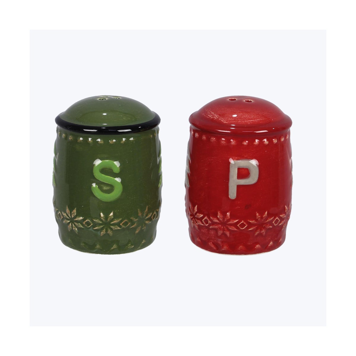 Ceramic Woodland Lodge Salt and Pepper Set of 2, S/P