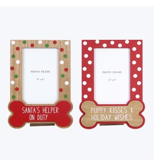 Wood Winter Whimsy 4x6 Picture Frame, 2 Ast
