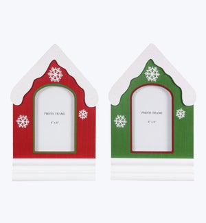Wood Winter Whimsy 4x6 Picture Frame 2 Ast