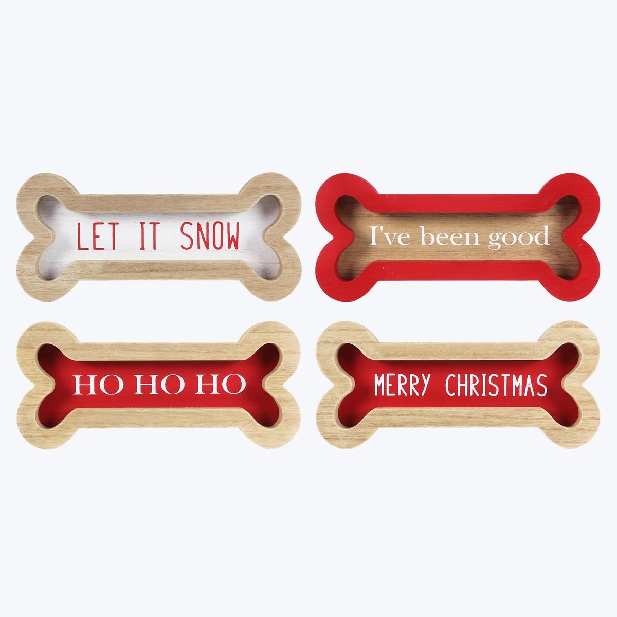 Wood Winter Whimsy Tabletop Sign, 4 Ast