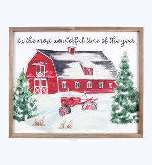 Wood Country Christmas Wall Sign