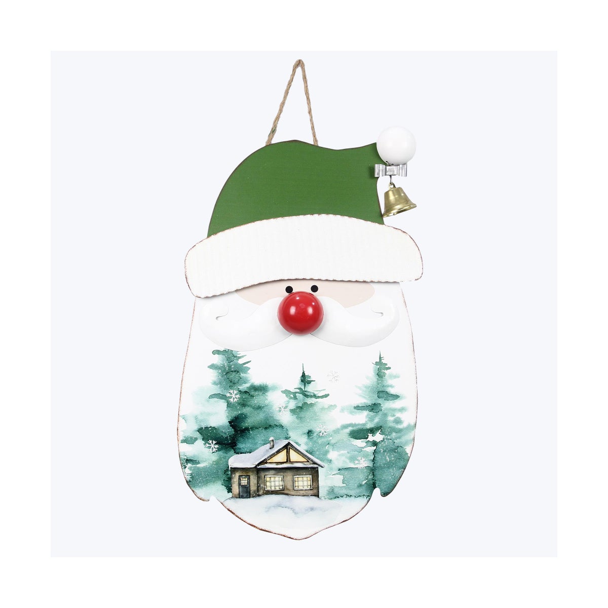 Metal Twas the Night Santa Wall Art