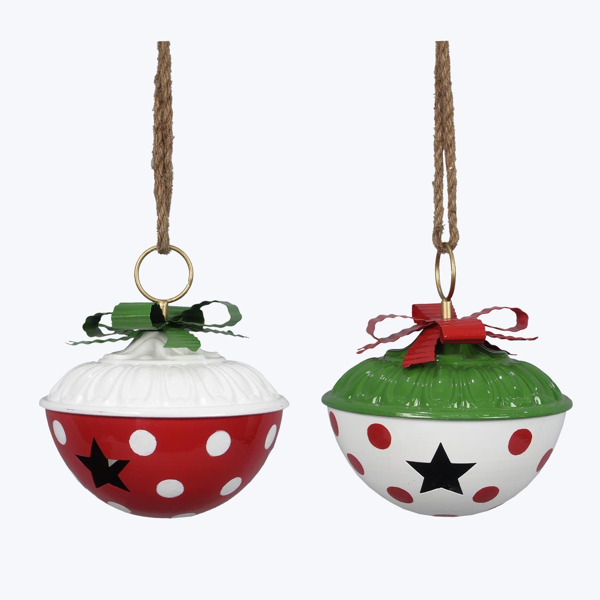 Metal Winter Whimsy Christmas Bell Ornament, 2 Ast