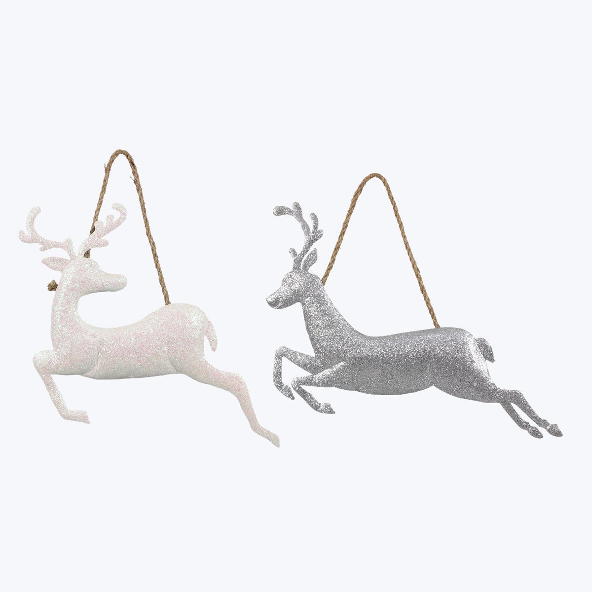 Frosty Winter Reindeer Metal Wall Art 2 Ast