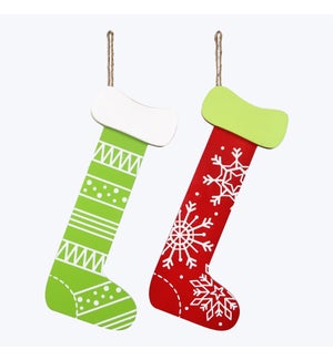 Wood  Winter Whimsy Stockings, 2 Ast.