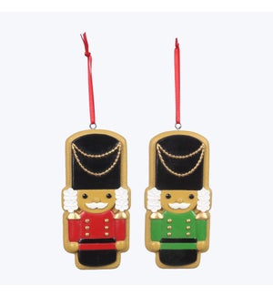Resin Cocoa and Cookies Nutcracker Christmas Ornaments, 2 Ast.