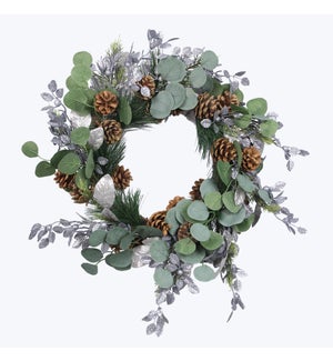 Artificial Frosty Winter Wreath