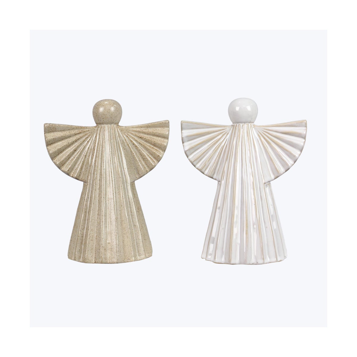 Stoneware Frosty Winter Angel 2 Ast