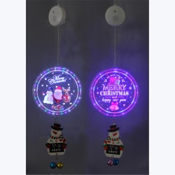 Acrylic Winter Whimsy Ornaments With LED Lights 2 Ast