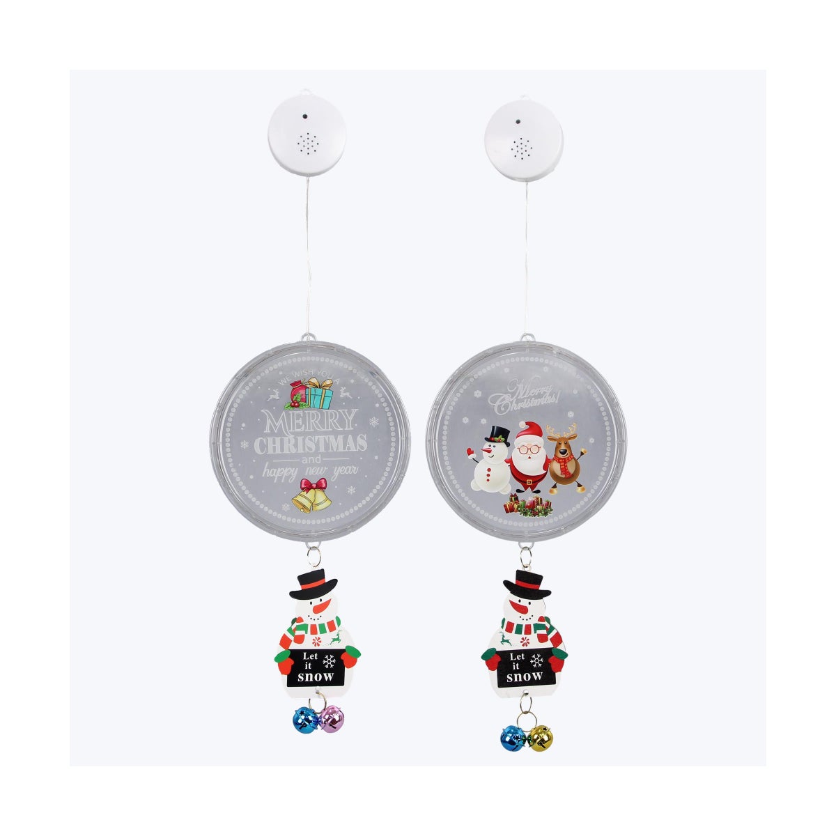 Acrylic Winter Whimsy Ornaments With LED Lights 2 Ast