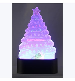 Acrylic Winter Whimsy Christmas Tabletop Sign With LED Lights