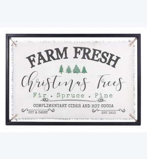 Metal Framed Canvas Print Country Christmas Wall Sign