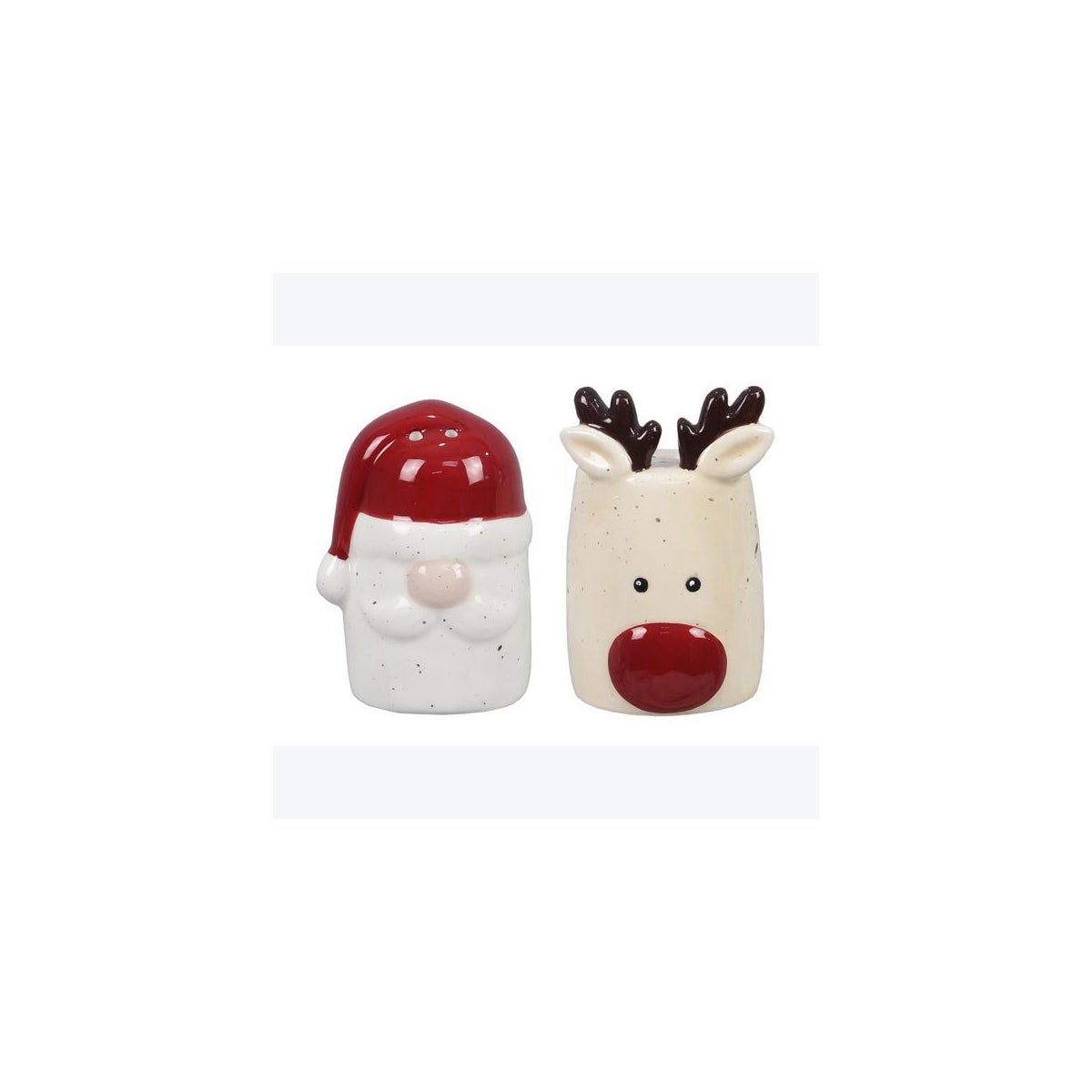 Ceramic Traditional Christmas Salt and Pepper Set