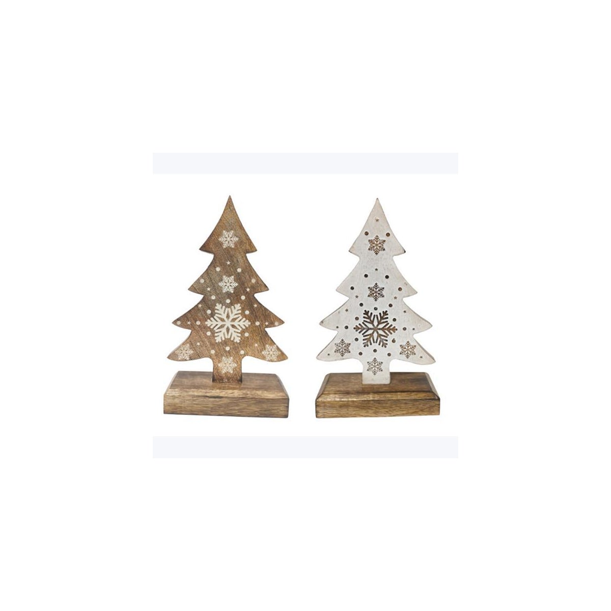 Mango Wood Christmas Tree 2 Ast