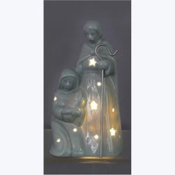 Ceramic Nativity LED Blue