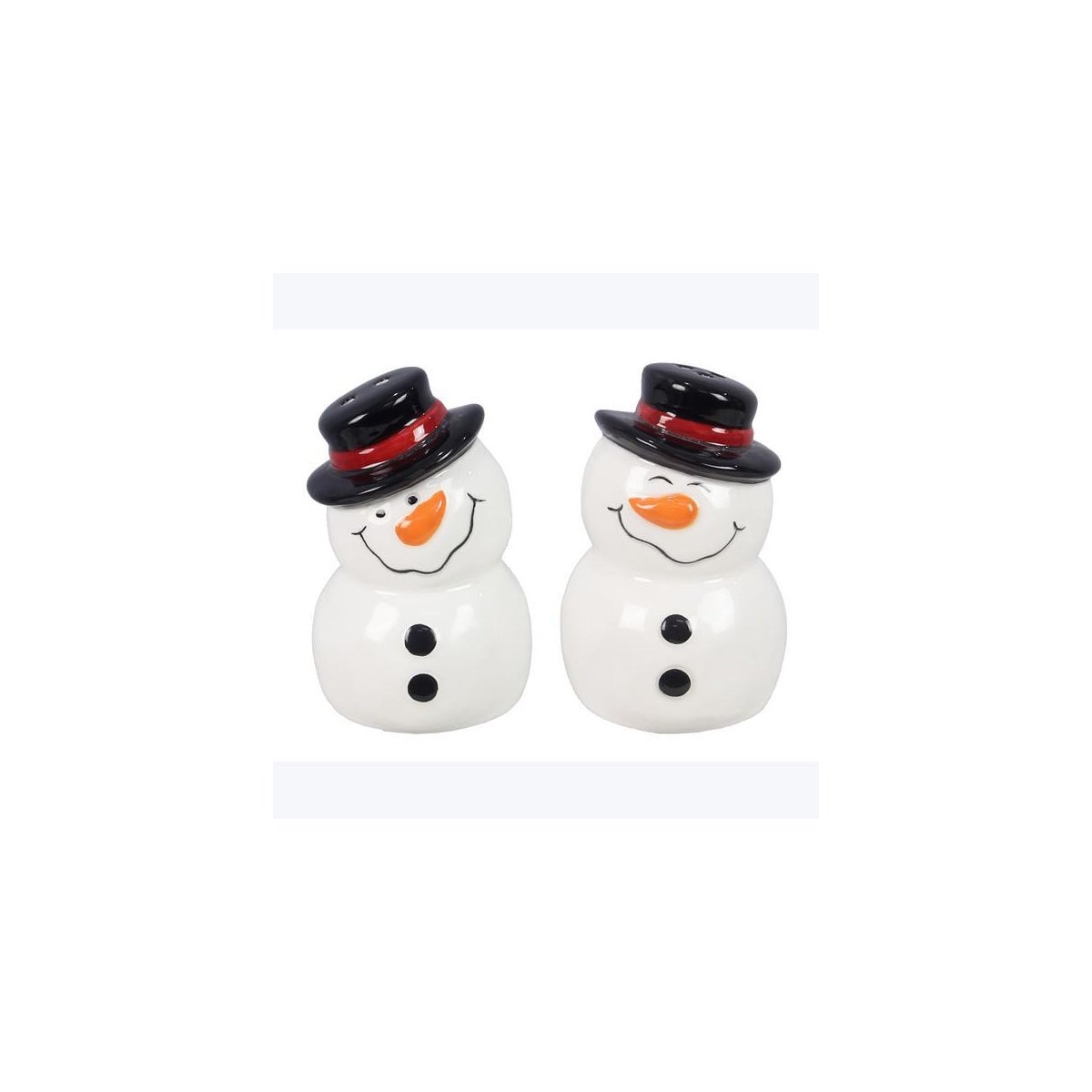 Ceramic Snowman Salt & Pepper Shakers 2/Set