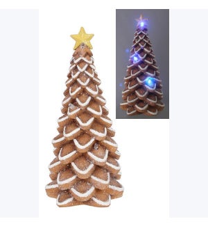 Resin Gingerbread Tree LED