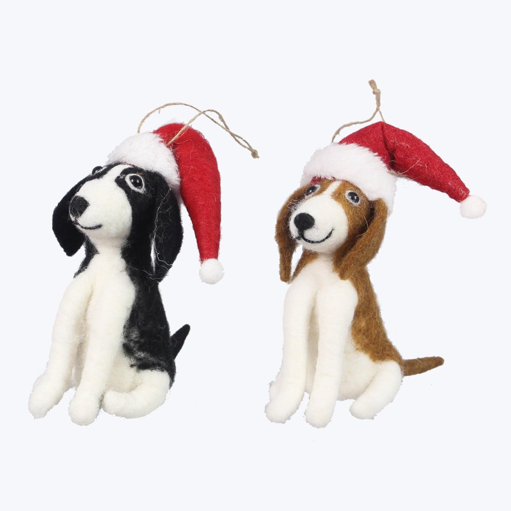 Wool Dog Figurine 2 Ast