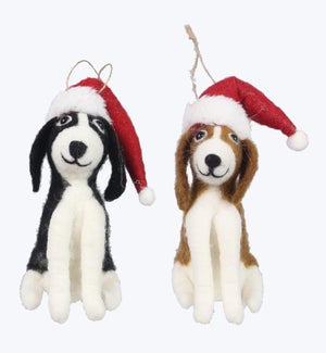 Wool Dog Figurine 2 Ast