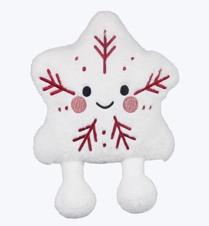 Fabric Snowflake Shaped Pillow White