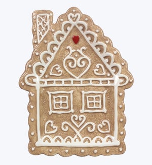 Ceramic Gingerbread House Shaped Plate