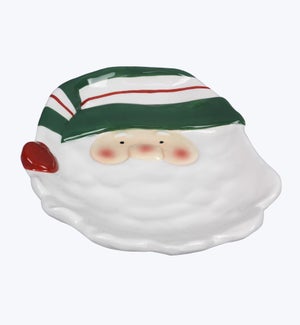 Ceramic Santa Shaped Plate