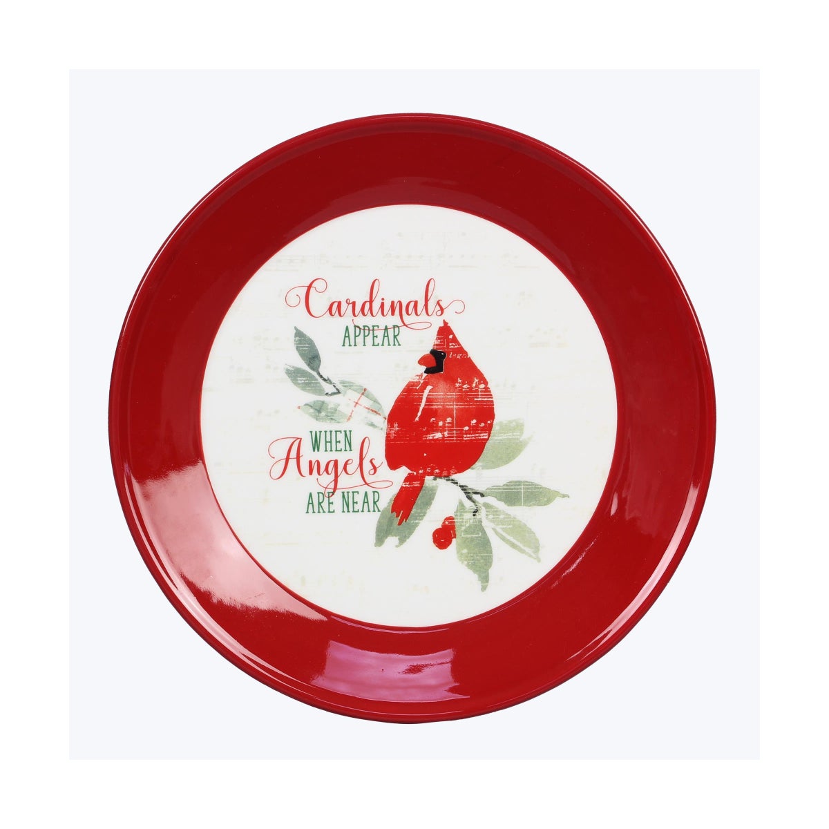 Ceramic Plate with Cardinal Design
