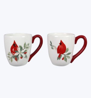 Ceramic Mug with Cardinal Design 15oz 2 Ast