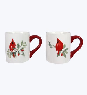 Ceramic Mug with Cardinal Design 14oz 2 Ast