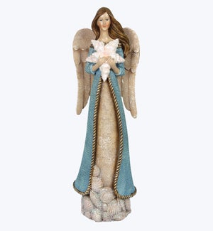 Resin Nautical Christmas Angel with Starfish