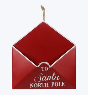 Metal Red North Pole Mail Box