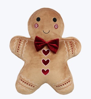 Fabric Gingerbread Man Shaped Pillow