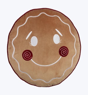 Fabric Gingerbread Round Shaped Pillow