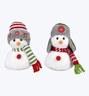 Fabric Tabletop Snowman 2 Ast