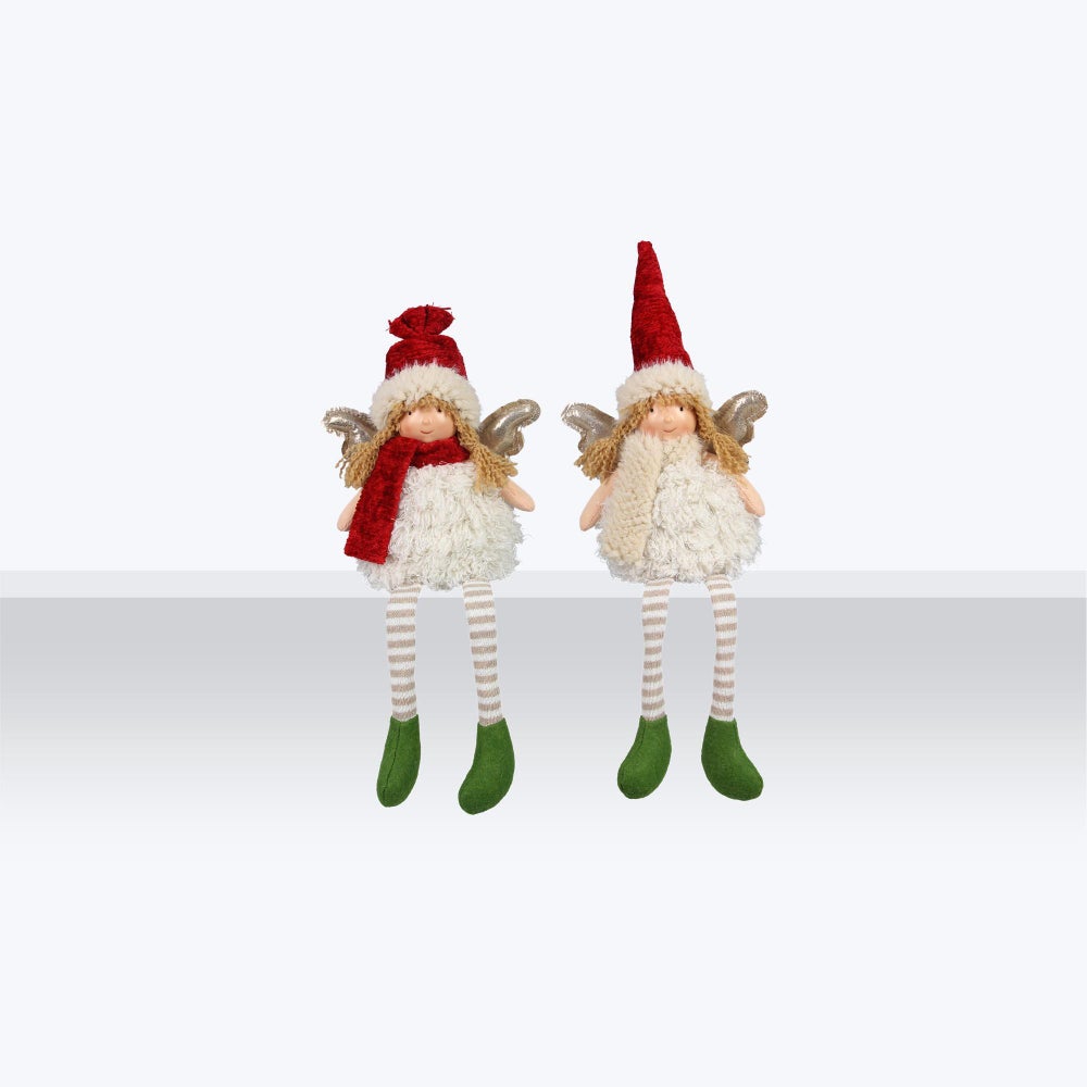 Fabric Shelf Sitting Angels 2 Ast