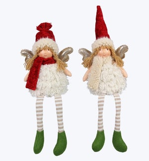 Fabric Shelf Sitting Angels 2 Ast