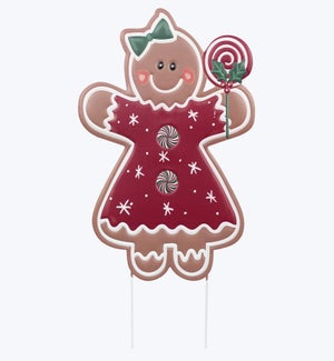 : Metal Gingerbread Girl Stake