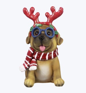 Resin Christmas Dog