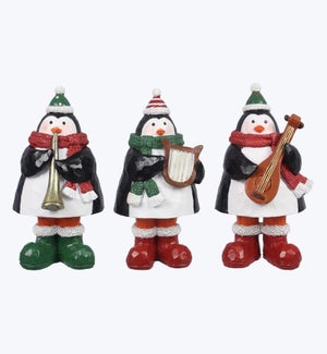 Resin Christmas Penguin 3 Ast